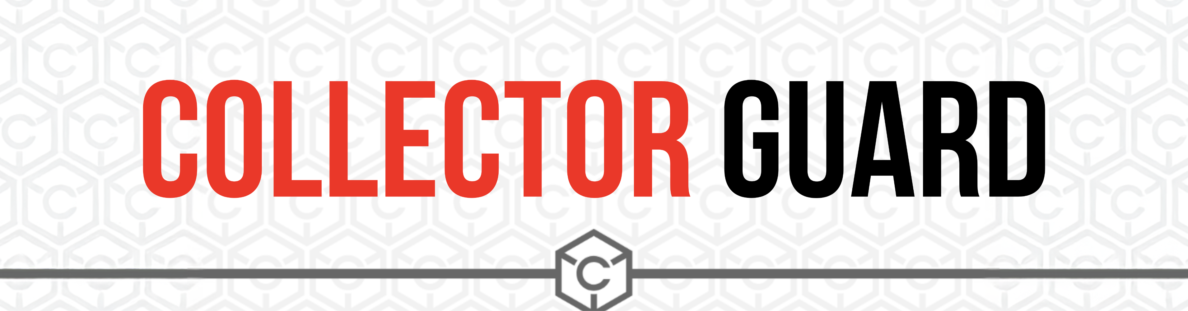 Logo for 'Collector Guard' with red and black text on a white background